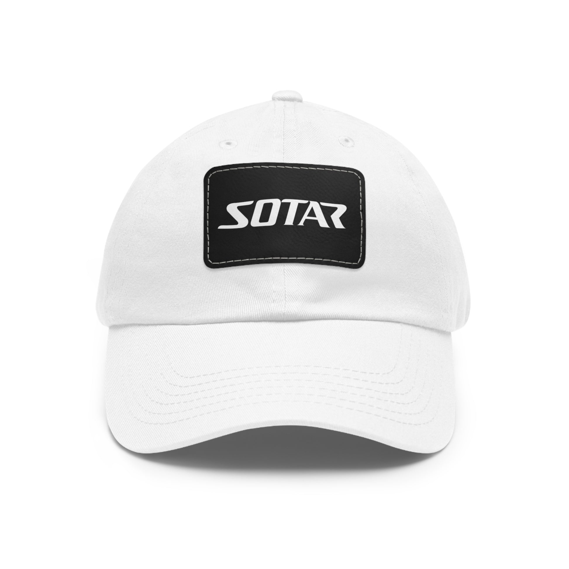 Dad Buckle Cap Hat - SOTAR White LOGO Leather Patch