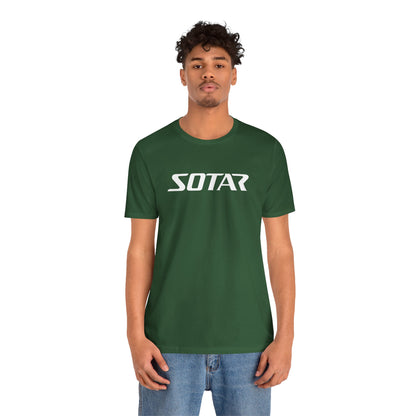 SOTAR White LOGO Graphic Tee - Unisex Casual T-Shirt, Everyday Outdoor