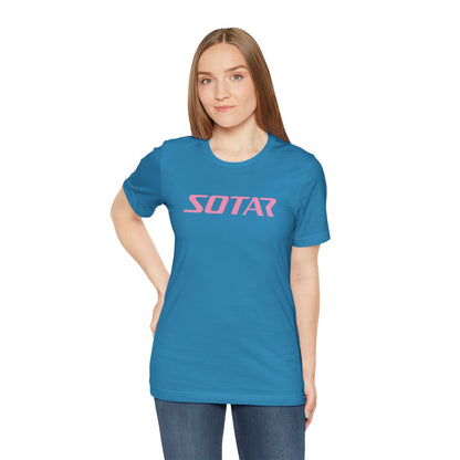 SOTAR Pink LOGO Graphic Tee - Unisex Casual T-Shirt, Everyday Outdoor
