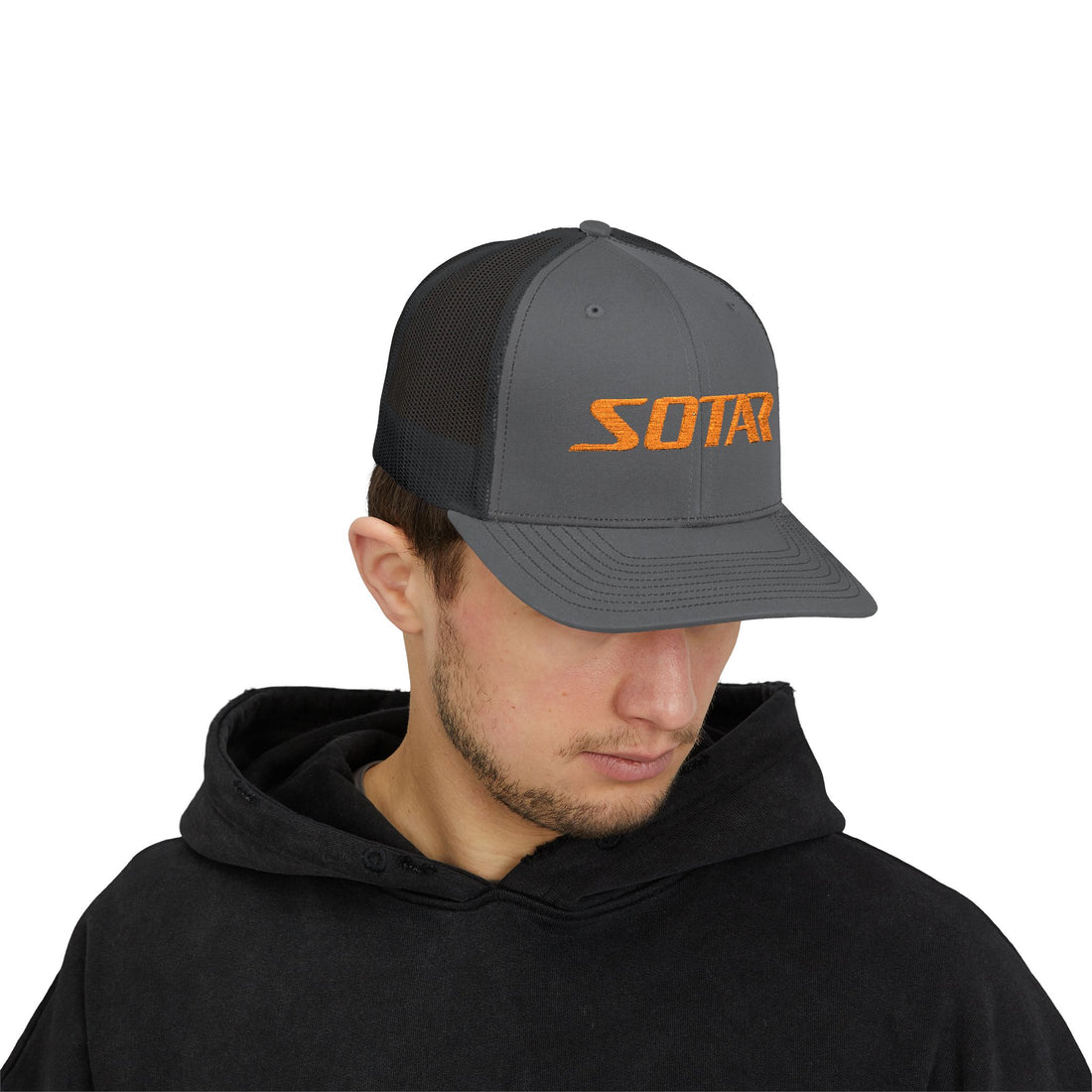 Snapback Trucker Cap - Orange Logo