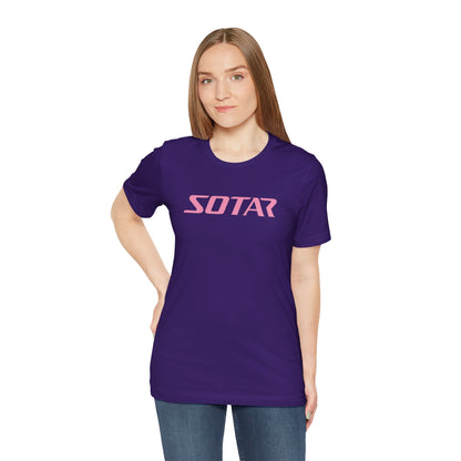 SOTAR Pink LOGO Graphic Tee - Unisex Casual T-Shirt, Everyday Outdoor