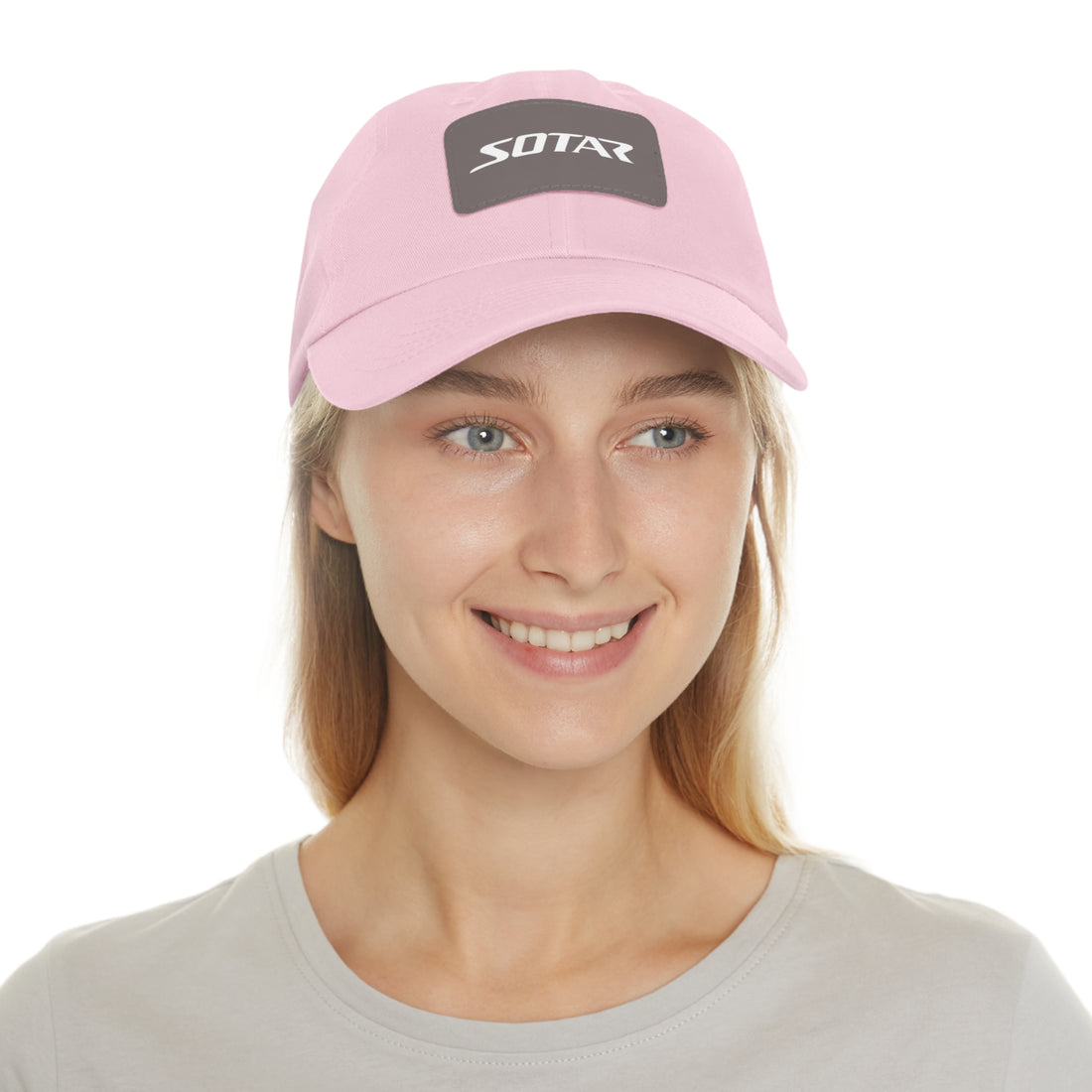 Dad Buckle Cap Hat - SOTAR White LOGO Leather Patch