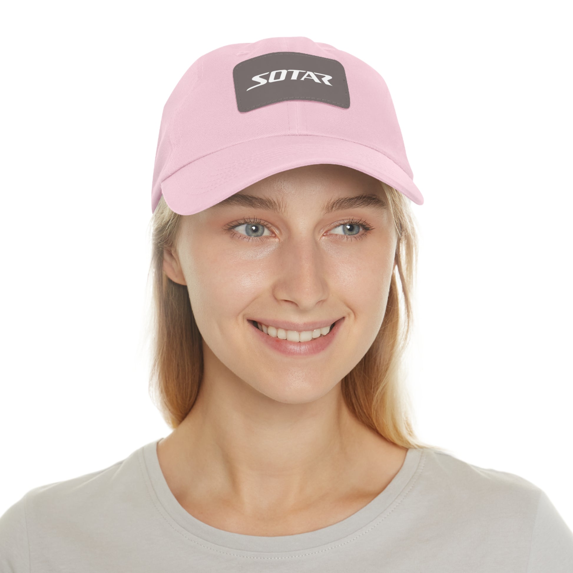 Dad Buckle Cap Hat - SOTAR White LOGO Leather Patch