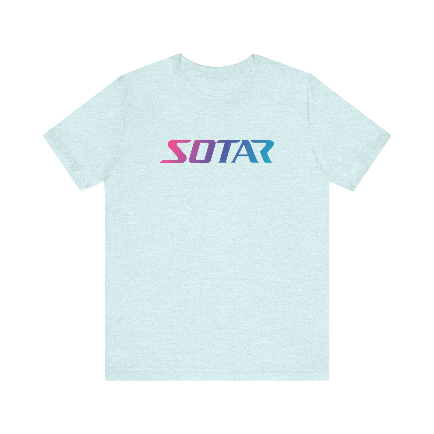SOTAR Pink Teal Gradient LOGO Graphic Tee - Unisex Casual T-Shirt, Everyday Outdoor
