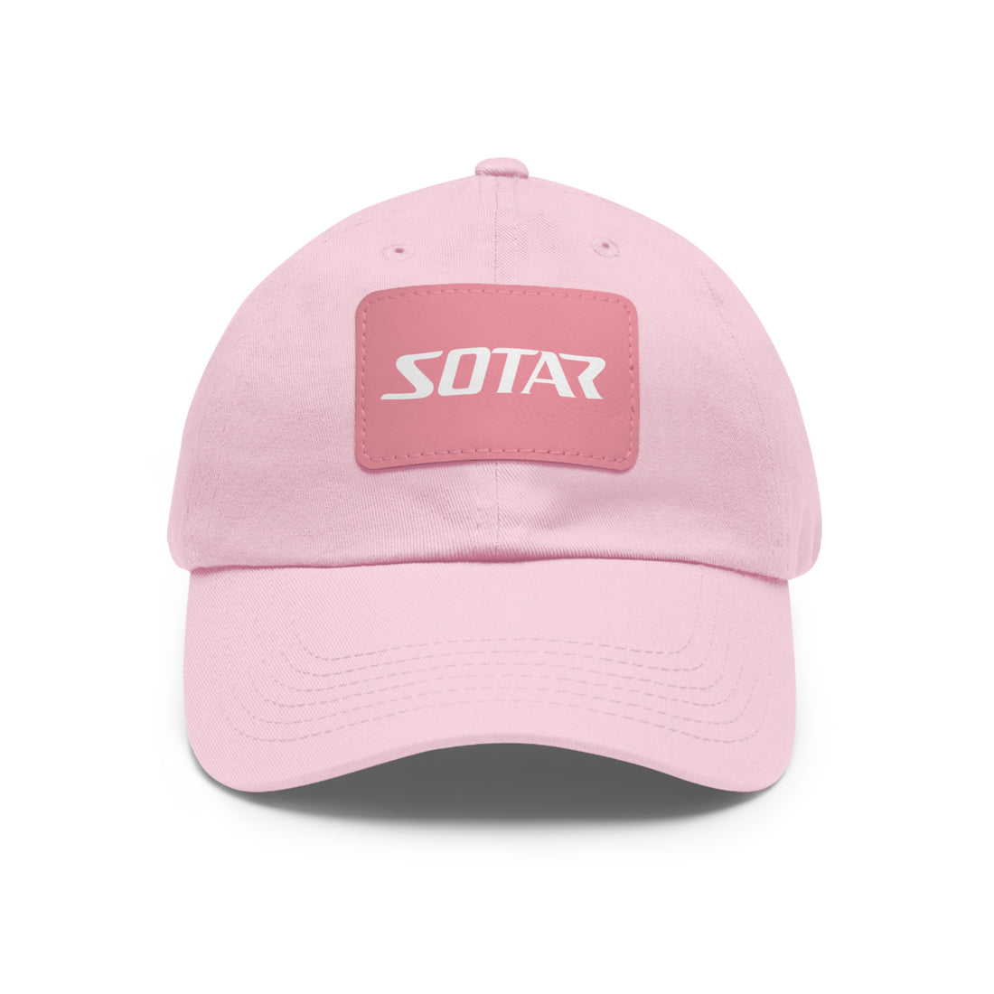 Dad Buckle Cap Hat - SOTAR White LOGO Leather Patch