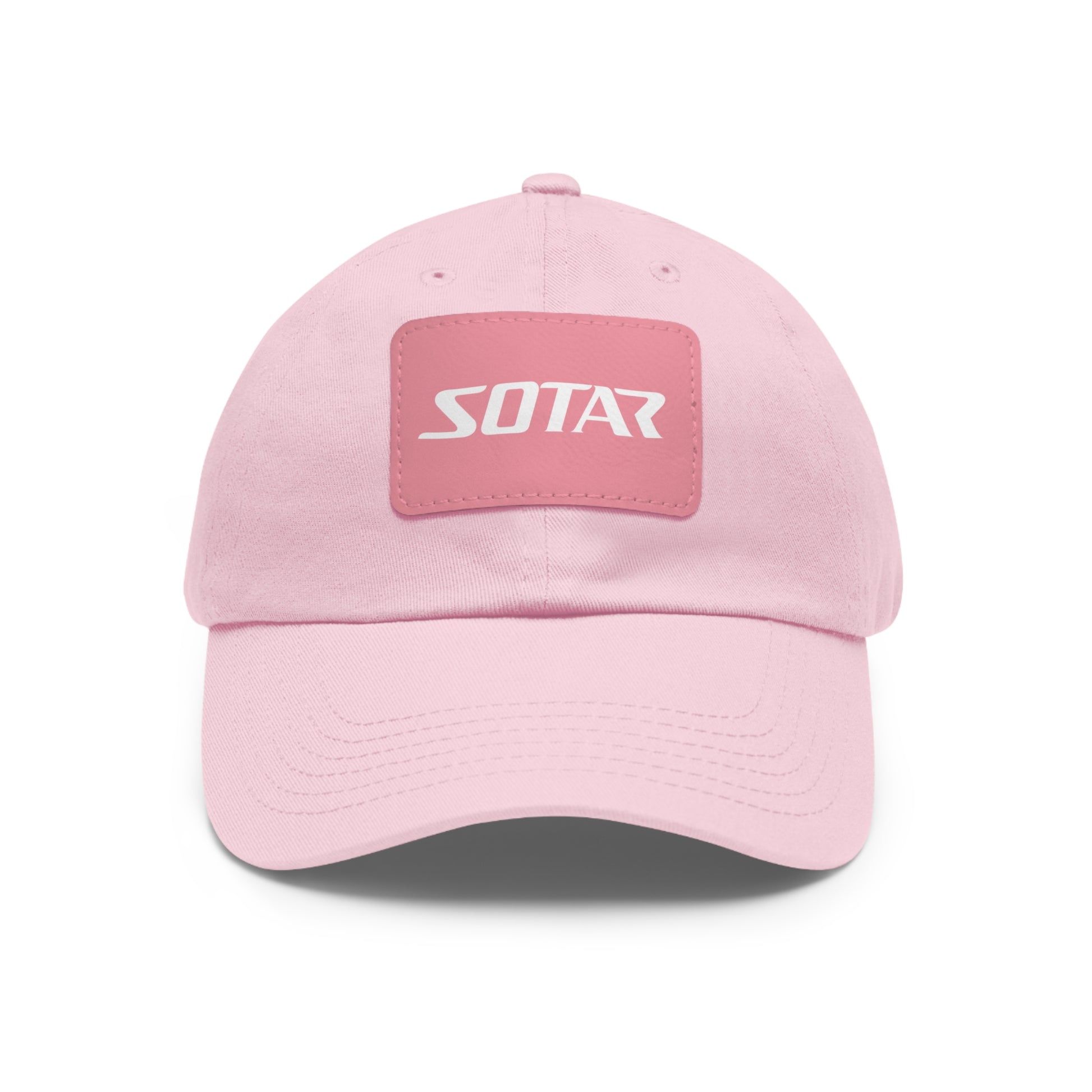 Dad Buckle Cap Hat - SOTAR White LOGO Leather Patch