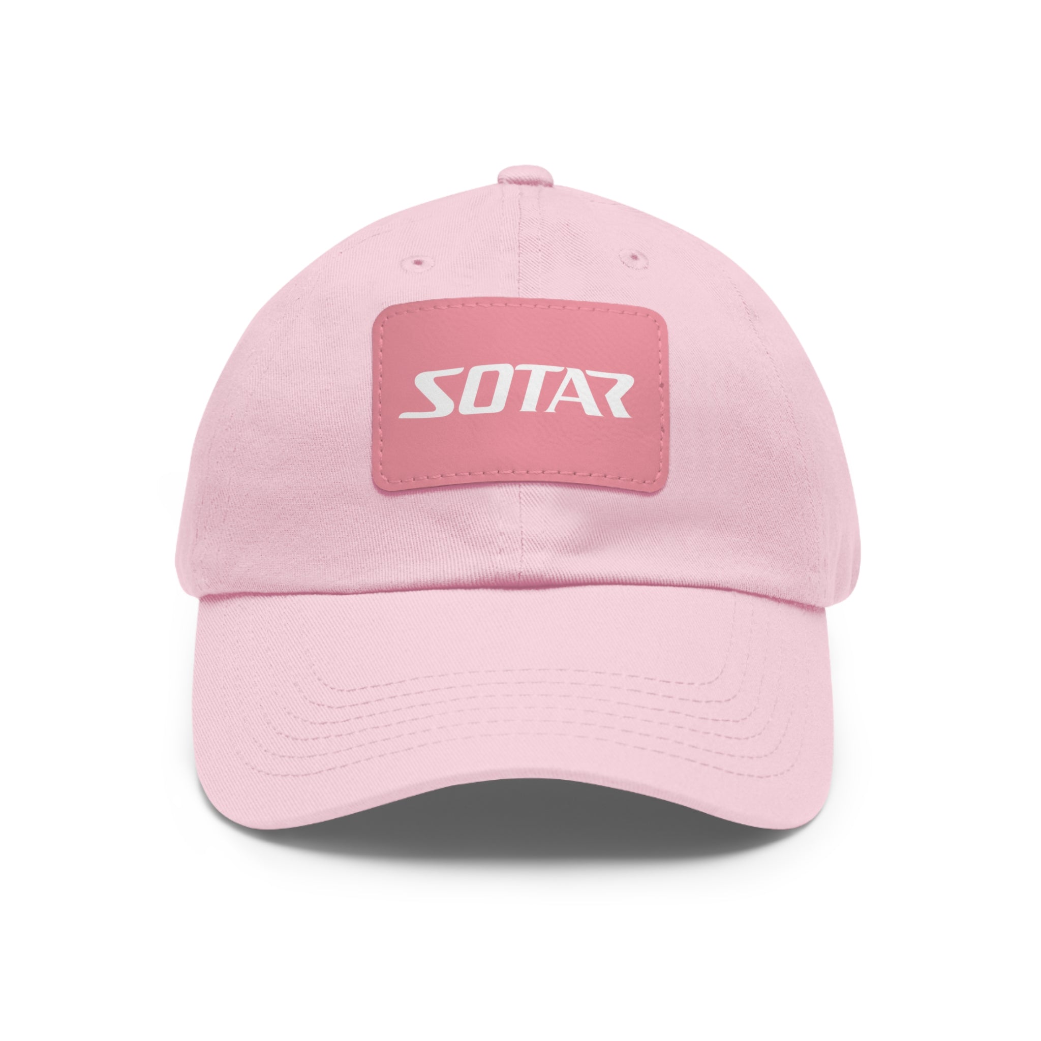 Dad Buckle Cap Hat - SOTAR White LOGO Leather Patch