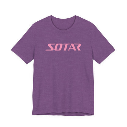 SOTAR Pink LOGO Graphic Tee - Unisex Casual T-Shirt, Everyday Outdoor