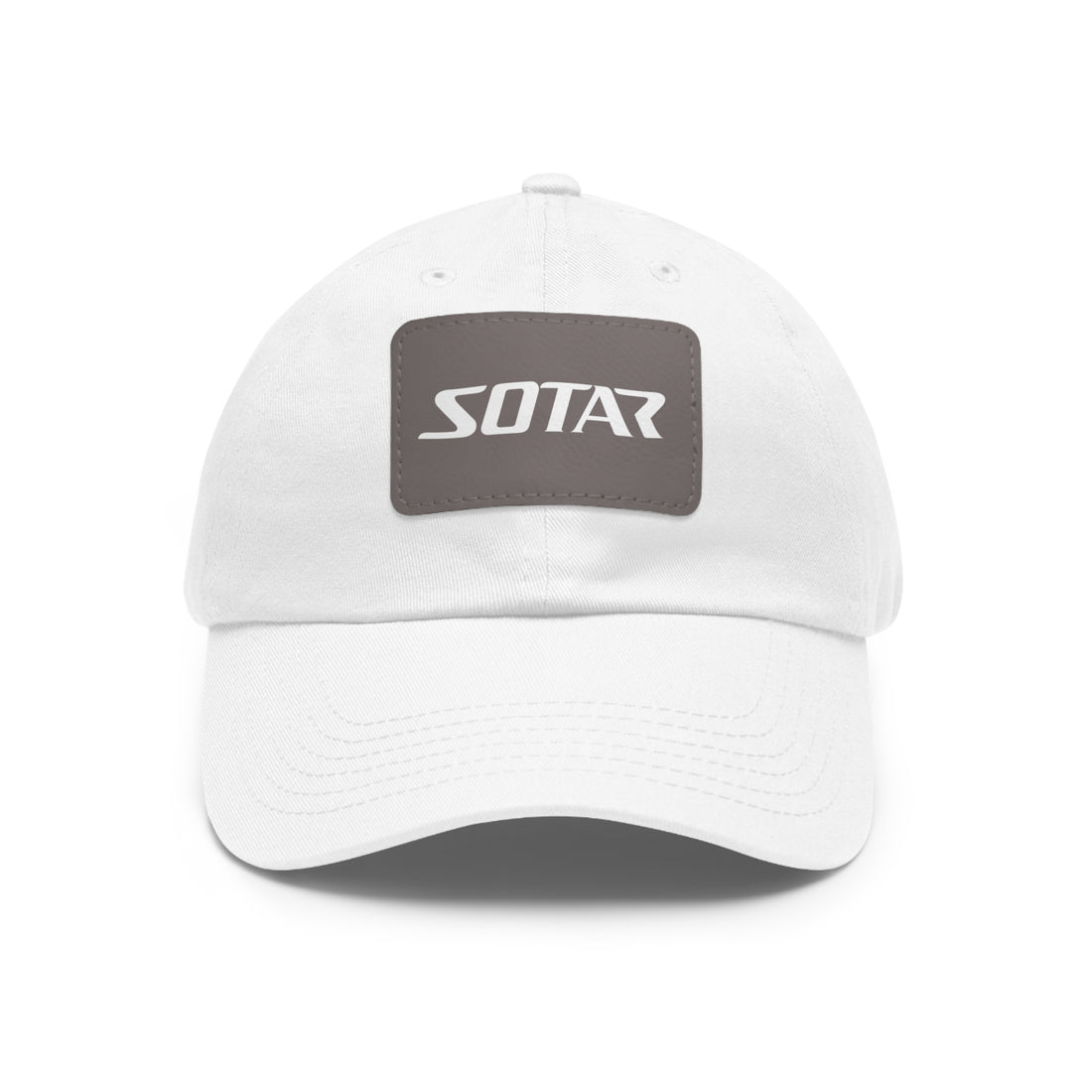 Dad Buckle Cap Hat - SOTAR White LOGO Leather Patch