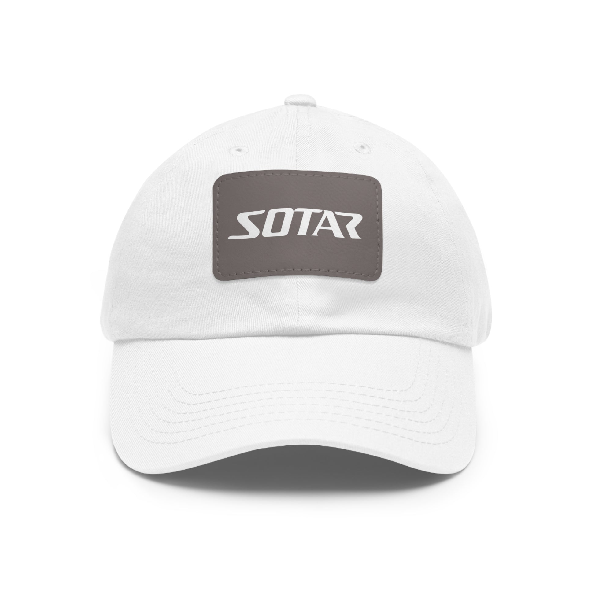Dad Buckle Cap Hat - SOTAR White LOGO Leather Patch