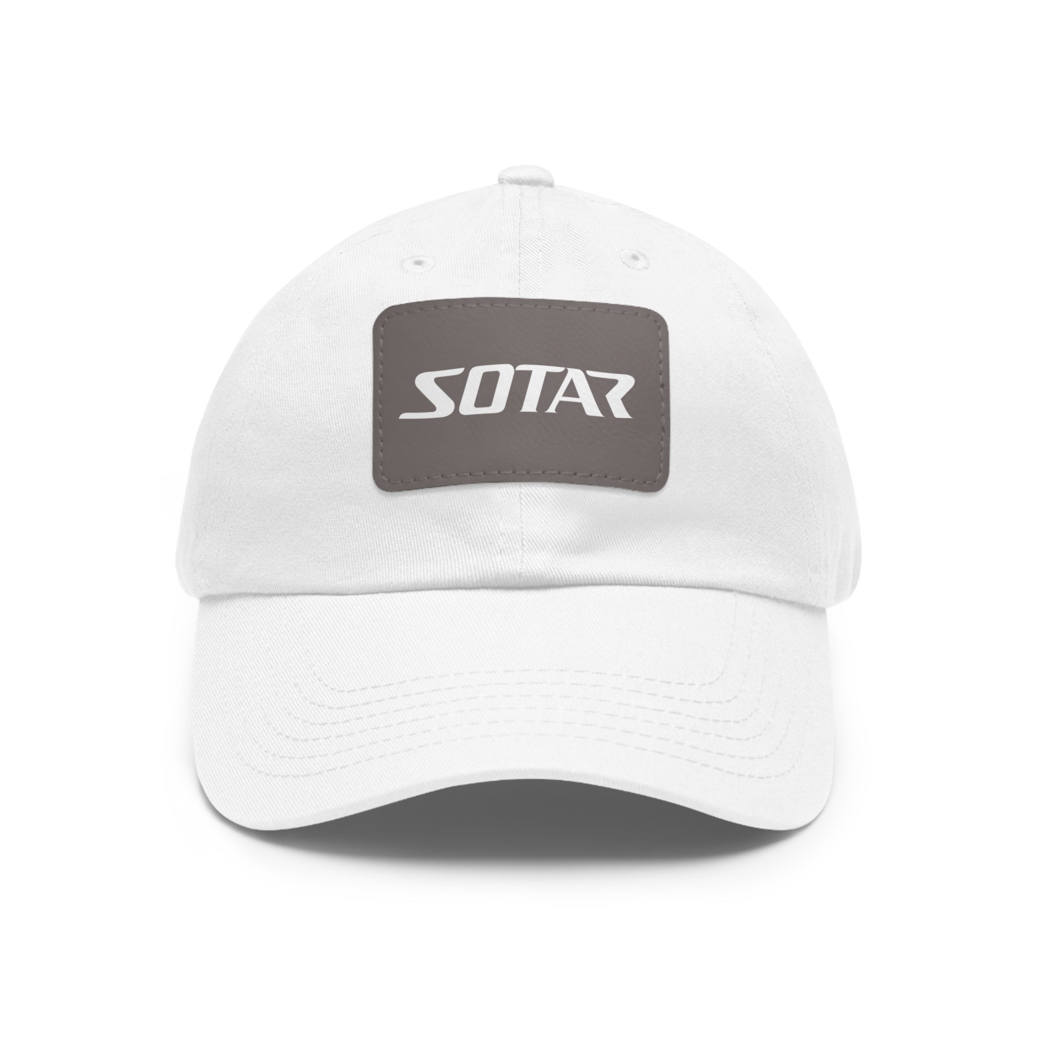 Dad Buckle Cap Hat - SOTAR White LOGO Leather Patch