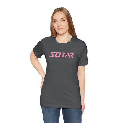 SOTAR Pink LOGO Graphic Tee - Unisex Casual T-Shirt, Everyday Outdoor