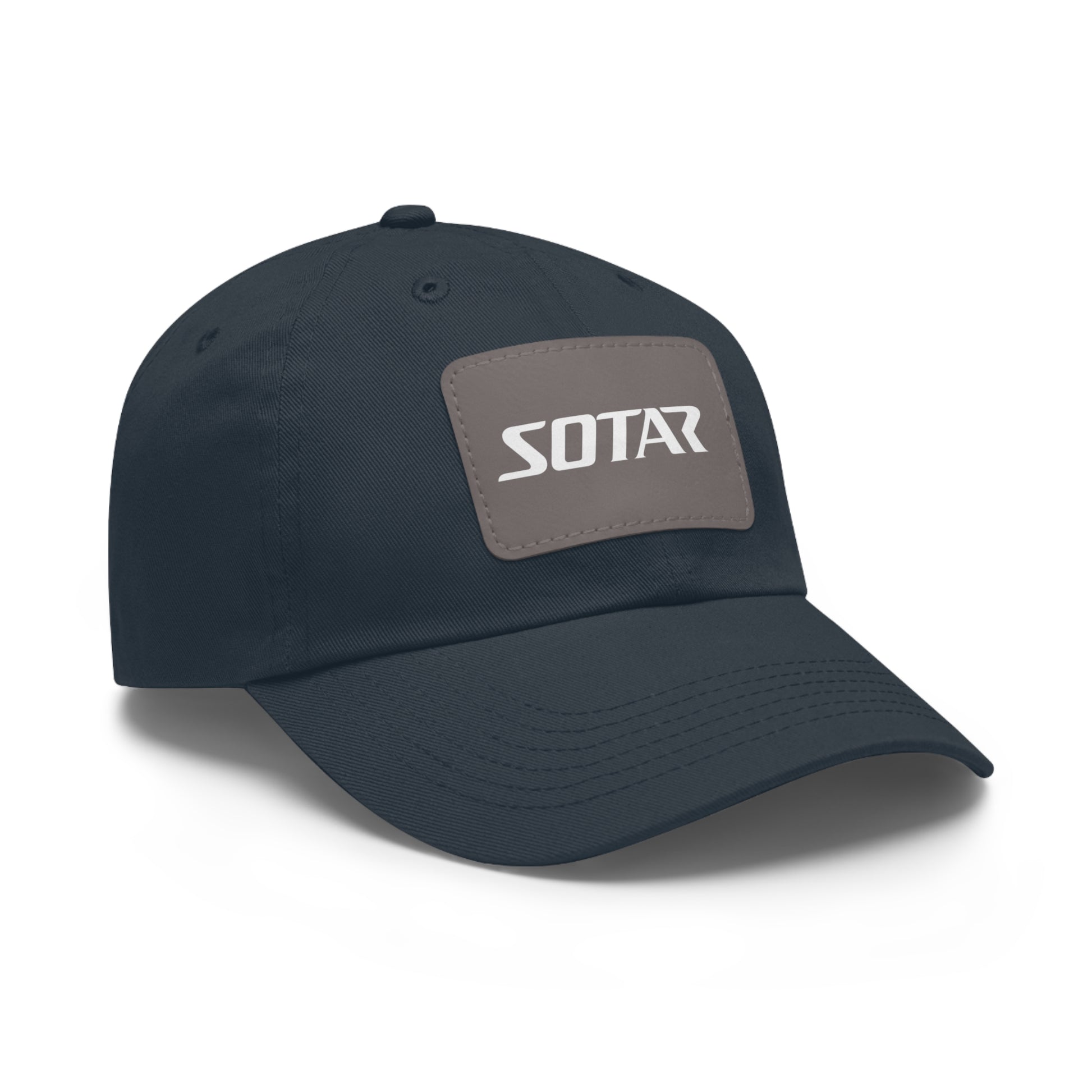 Dad Buckle Cap Hat - SOTAR White LOGO Leather Patch
