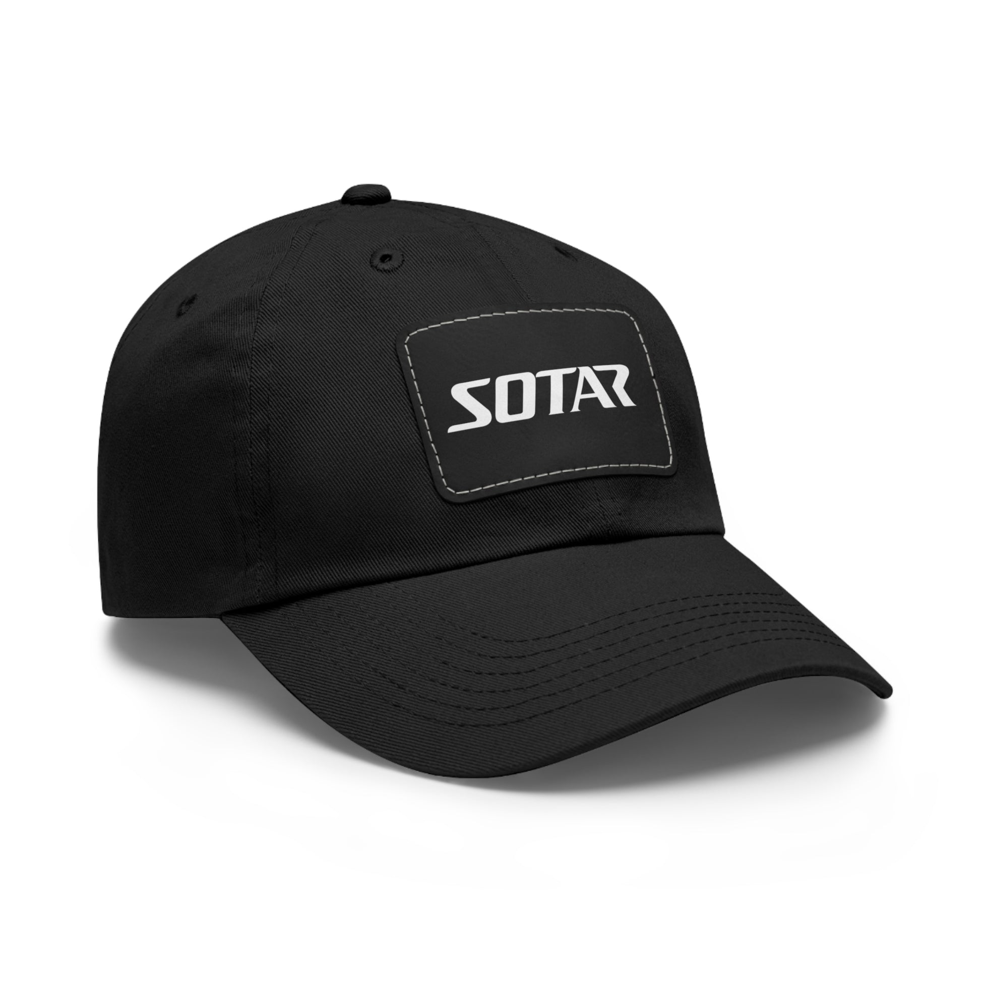 Dad Buckle Cap Hat - SOTAR White LOGO Leather Patch