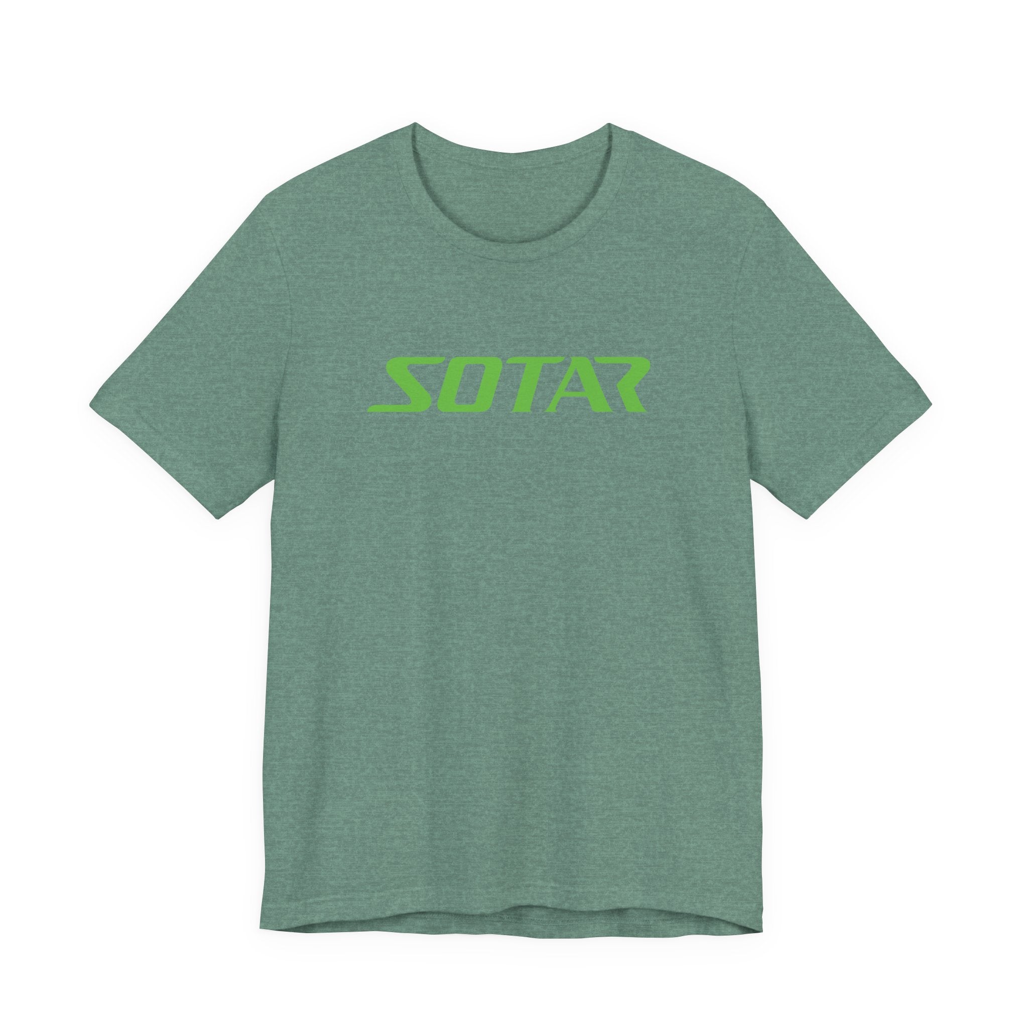 SOTAR Lime Green LOGO Graphic Tee - Unisex Casual T-Shirt, Everyday Outdoor