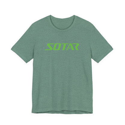 SOTAR Lime Green LOGO Graphic Tee - Unisex Casual T-Shirt, Everyday Outdoor