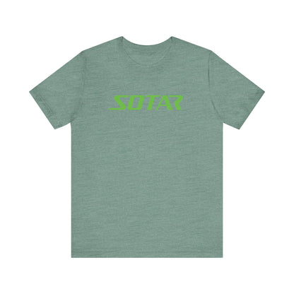 SOTAR Lime Green LOGO Graphic Tee - Unisex Casual T-Shirt, Everyday Outdoor