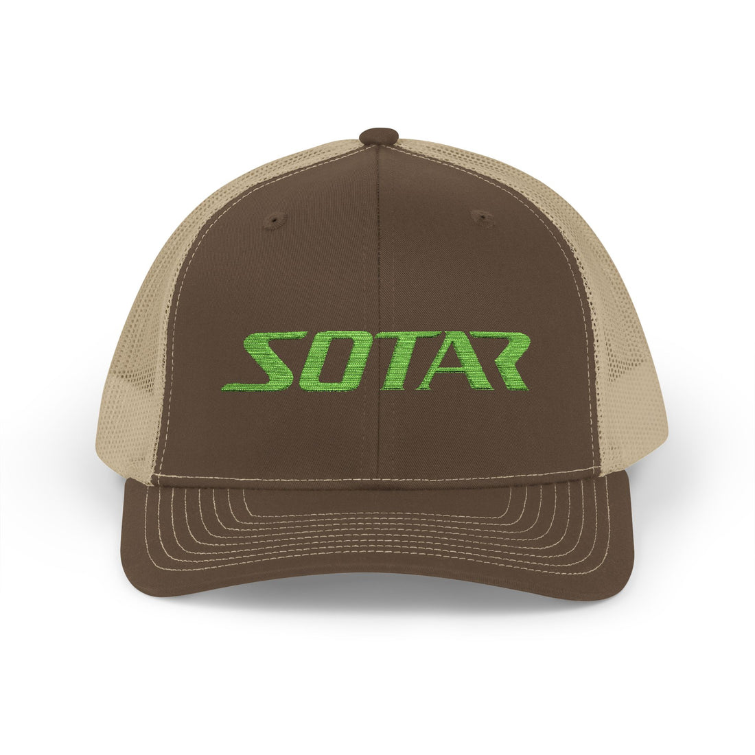 Snapback Trucker Cap -Bright Green Logo