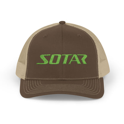SOTAR Embroidered Bright Green Logo Snapback Trucker Cap Baseball Hat