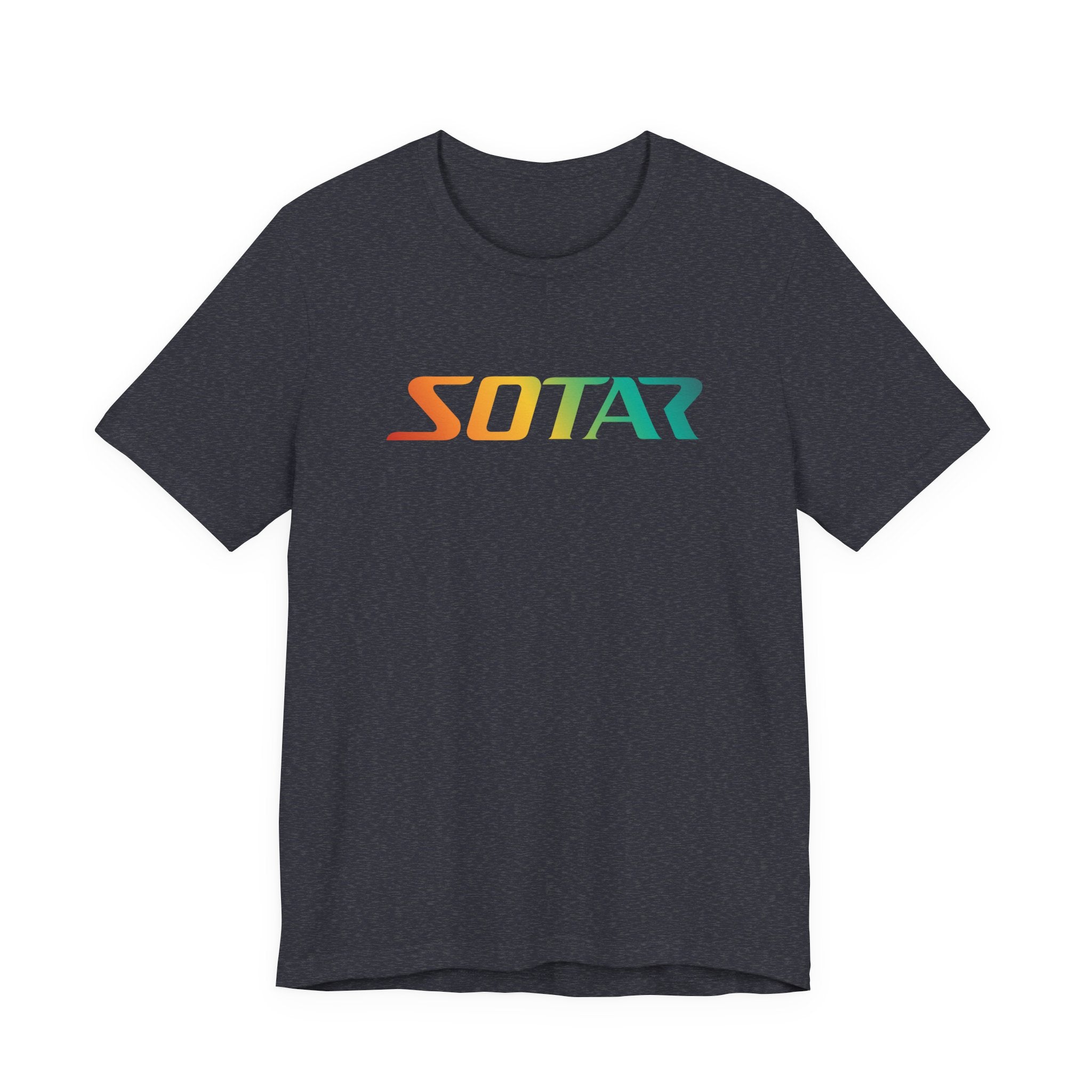 SOTAR Orange Green Gradient LOGO Graphic Tee - Unisex Casual T-Shirt, Everyday Outdoor