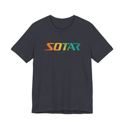 SOTAR Orange Green Gradient LOGO Graphic Tee - Unisex Casual T-Shirt, Everyday Outdoor