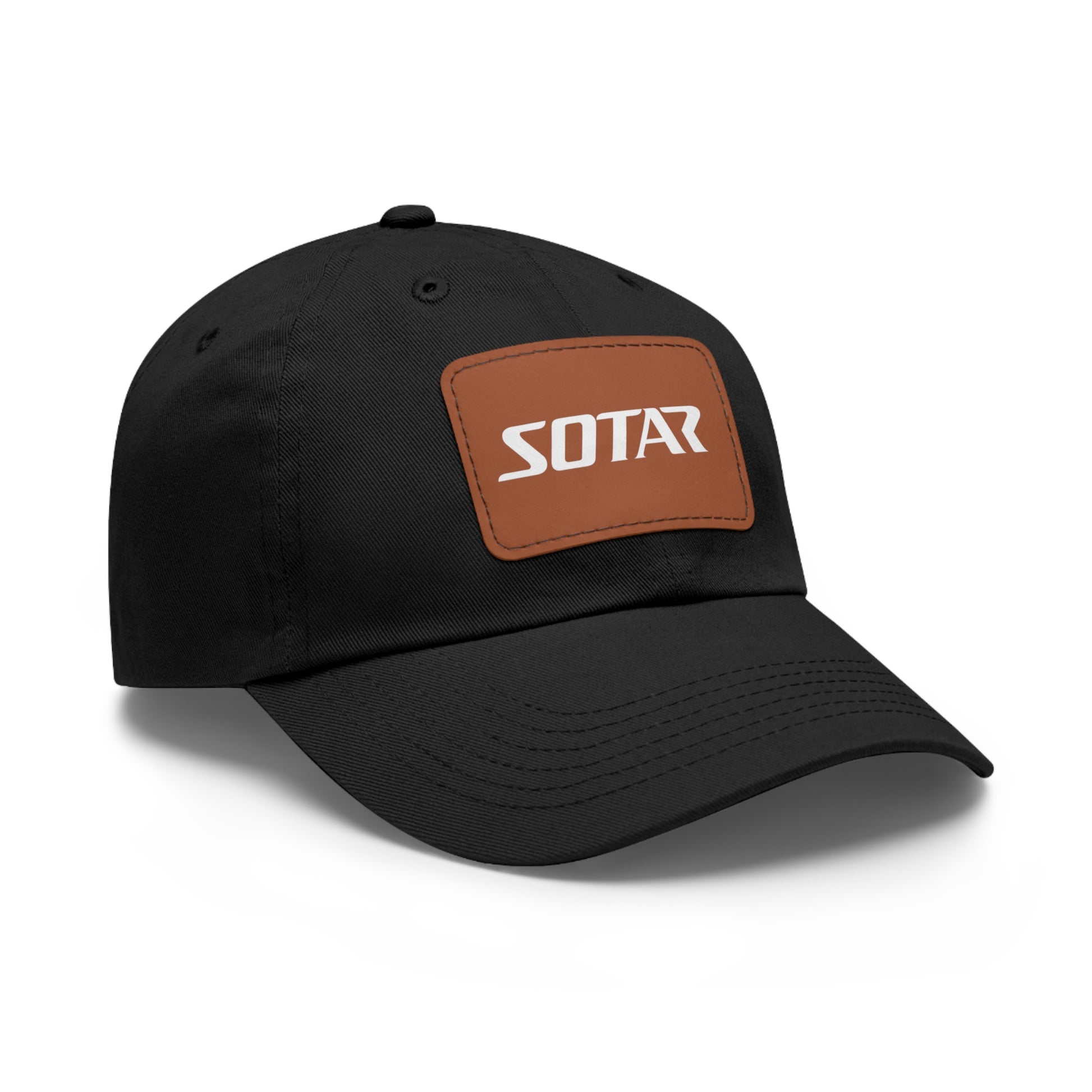 Dad Buckle Cap Hat - SOTAR White LOGO Leather Patch