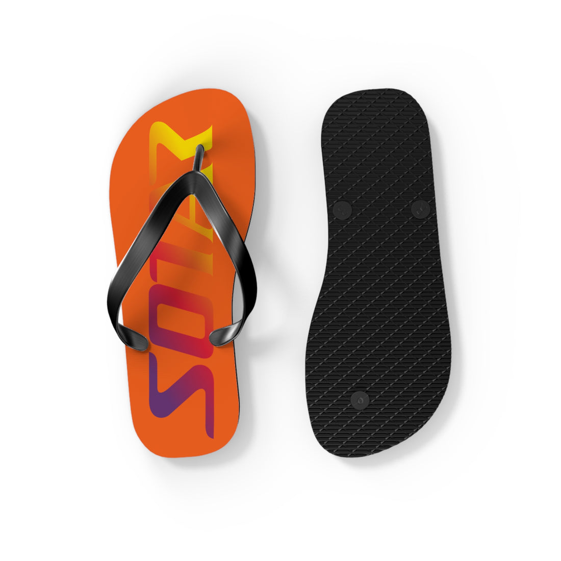 SOTAR Sunset Logo Orange Flip Flops Sandals Summer River Water Wear
