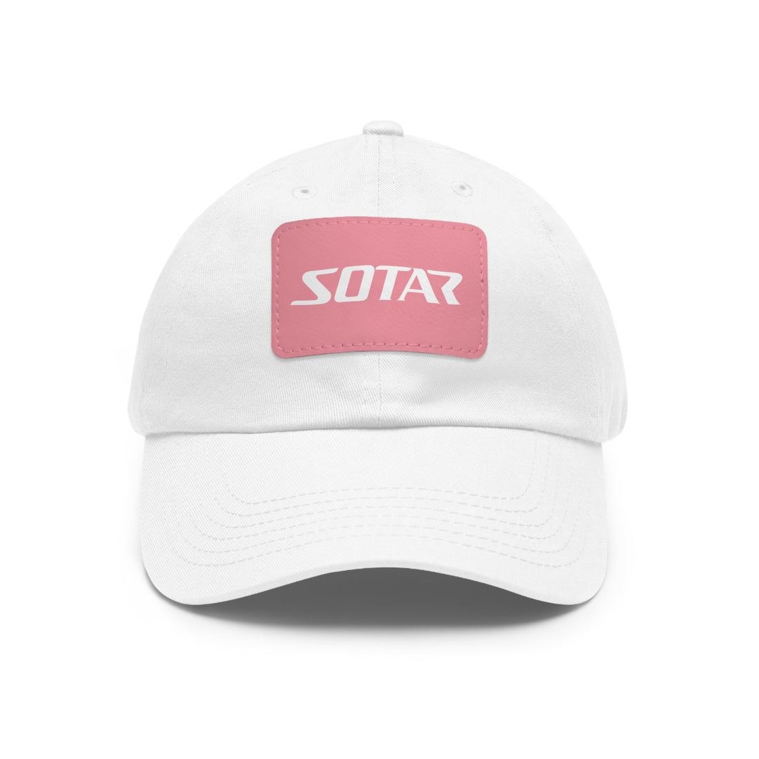 Dad Buckle Cap Hat - SOTAR White LOGO Leather Patch