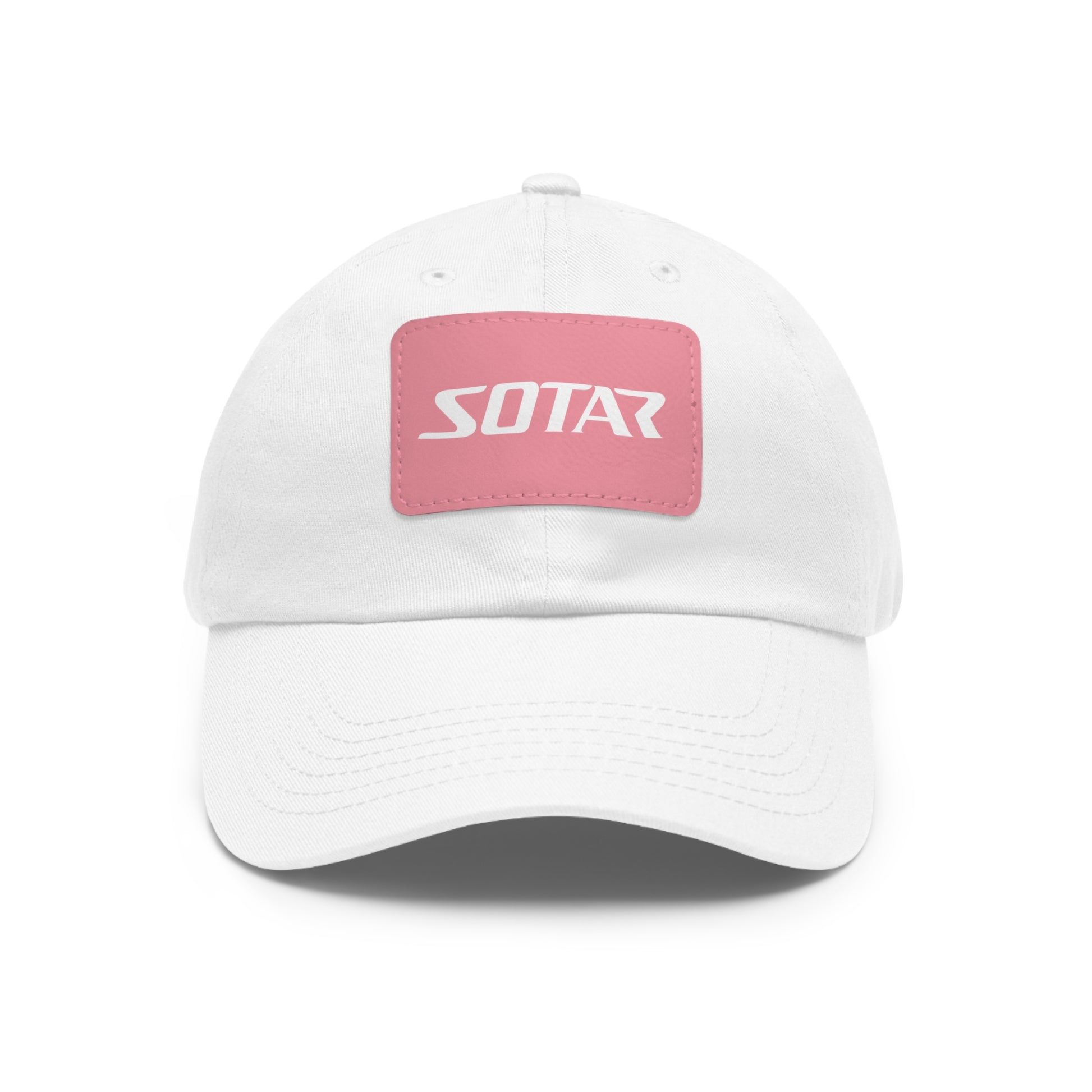 Dad Buckle Cap Hat - SOTAR White LOGO Leather Patch