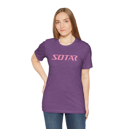 SOTAR Pink LOGO Graphic Tee - Unisex Casual T-Shirt, Everyday Outdoor