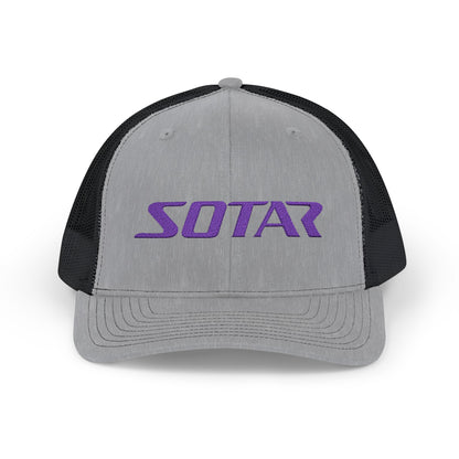 SOTAR Embroidered Purple Logo Snapback Trucker Cap Baseball Hat