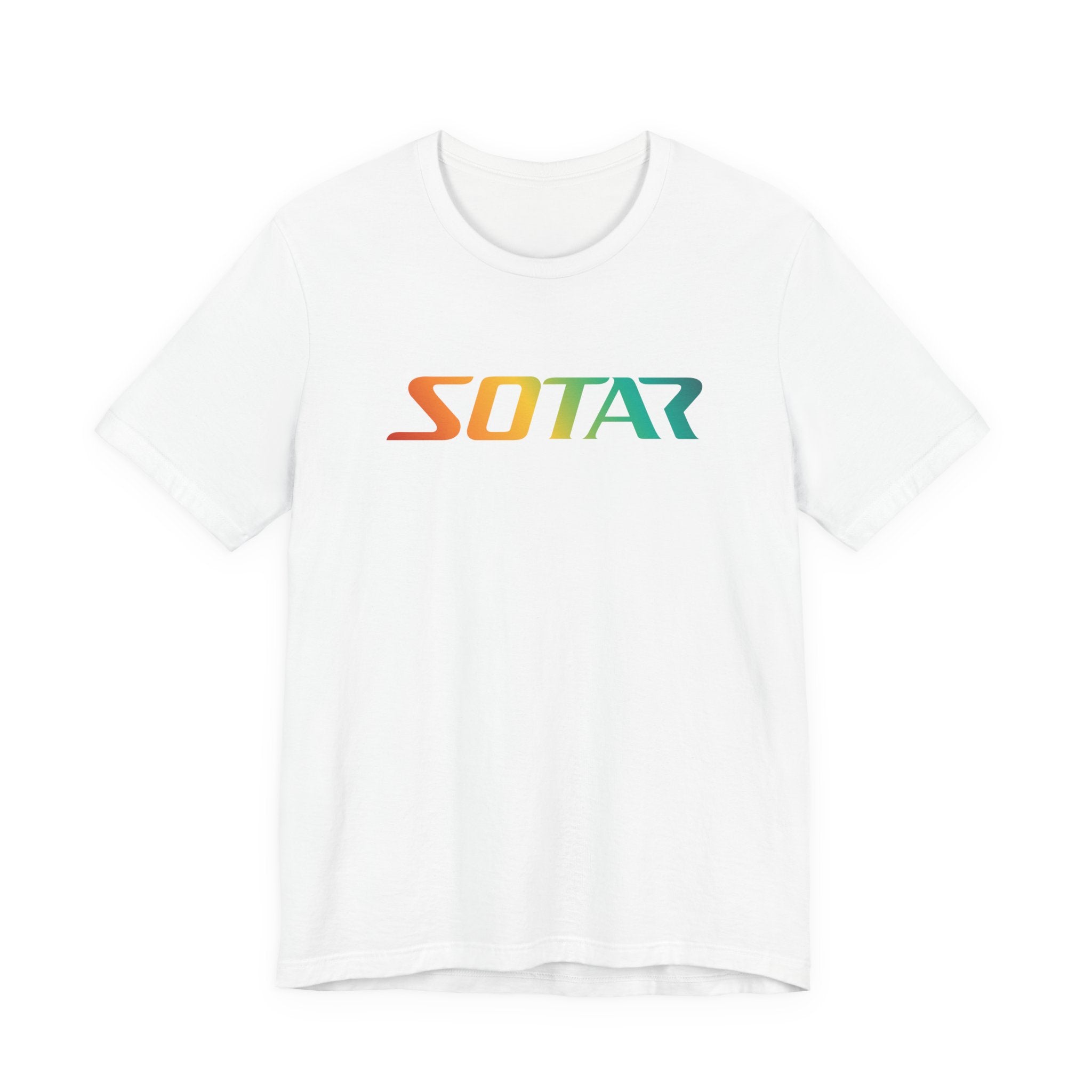 SOTAR Orange Green Gradient LOGO Graphic Tee - Unisex Casual T-Shirt, Everyday Outdoor