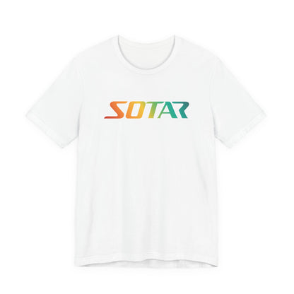 SOTAR Orange Green Gradient LOGO Graphic Tee - Unisex Casual T-Shirt, Everyday Outdoor