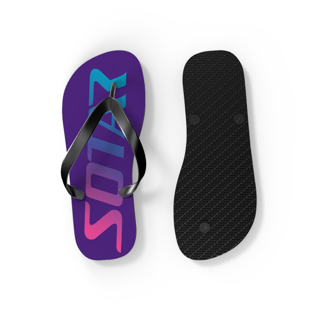 SOTAR Pink Teal Logo Purple Flip Flops Sandals Summer River Water Wear