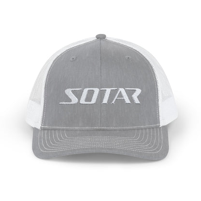 SOTAR Embroidered White Logo Snapback Trucker Cap Baseball Hat