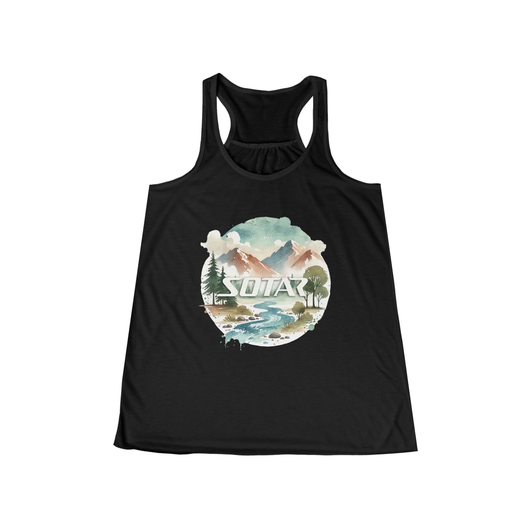 Women's Flowy Racerback - Watercolor 202