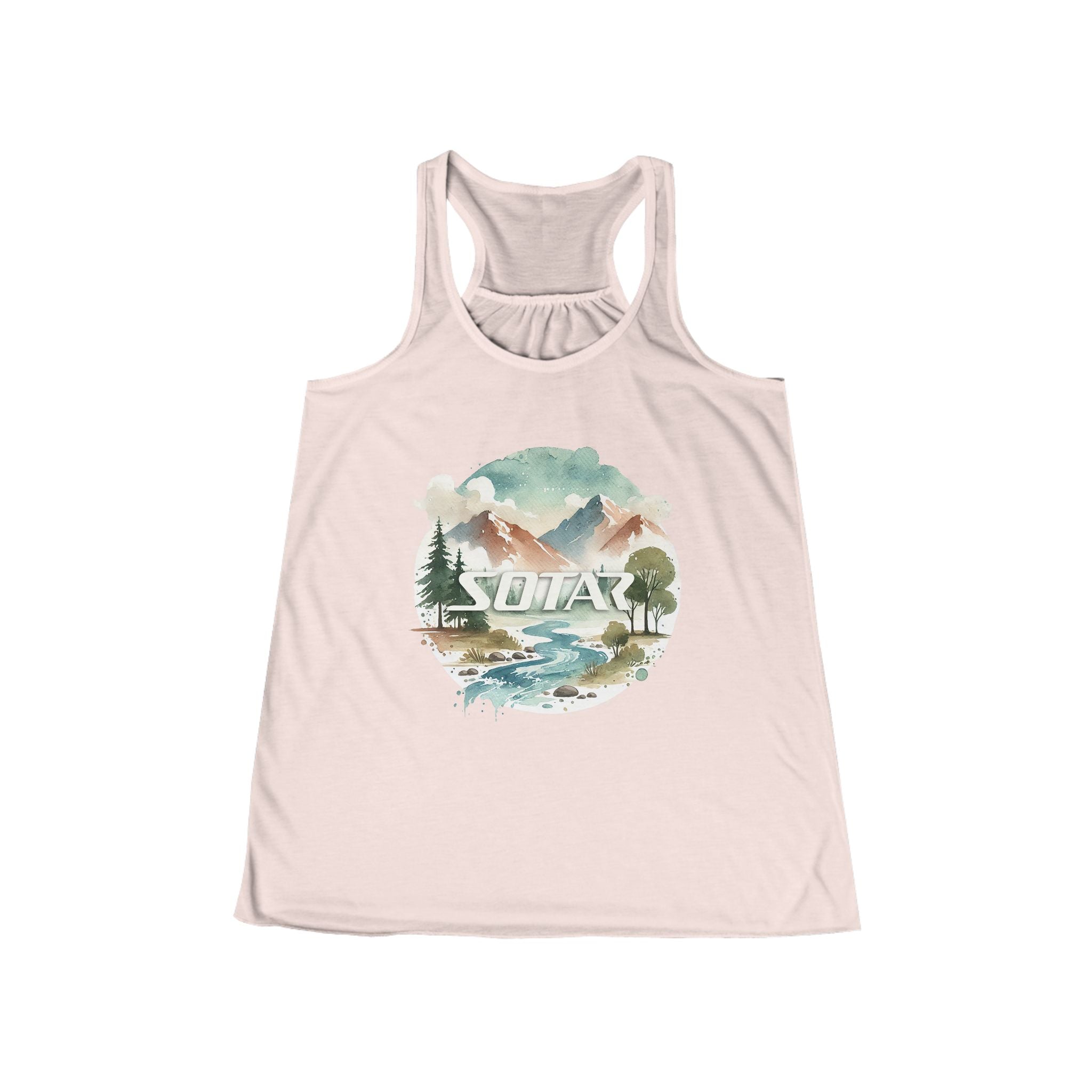 Women's Flowy Racerback - Watercolor 202
