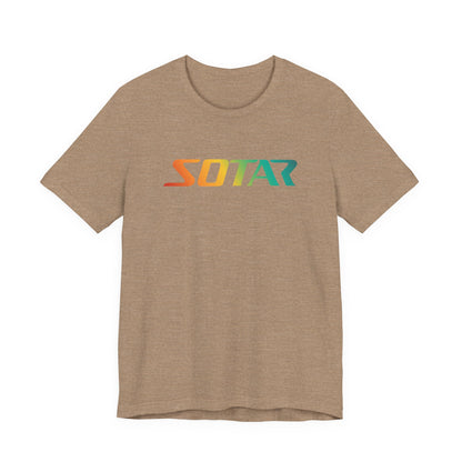 SOTAR Orange Green Gradient LOGO Graphic Tee - Unisex Casual T-Shirt, Everyday Outdoor