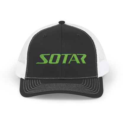 SOTAR Embroidered Bright Green Logo Snapback Trucker Cap Baseball Hat