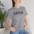 Black Simple SOTAR Jersey Short Sleeve Tee Shirt