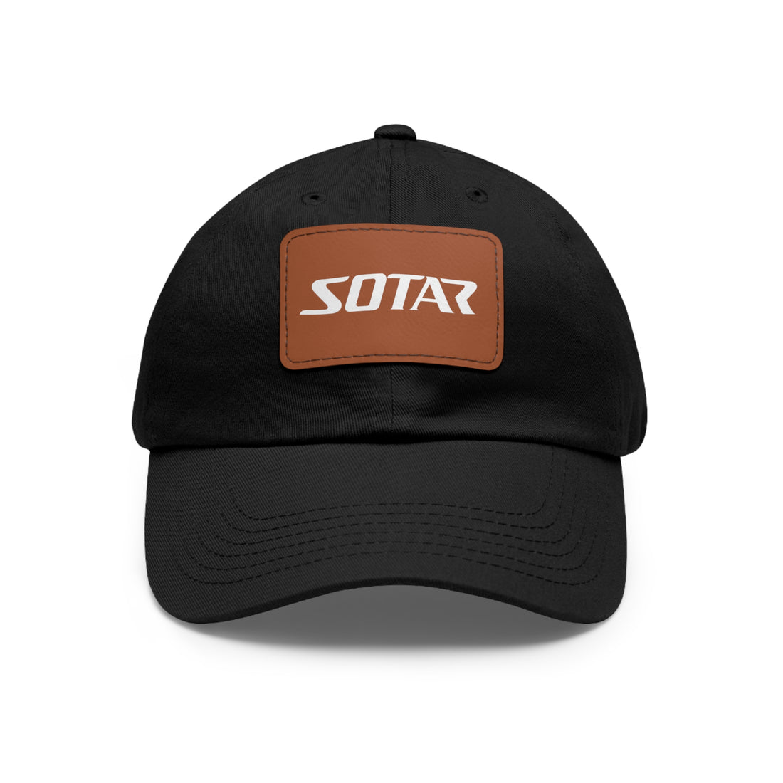 Dad Buckle Cap Hat - SOTAR White LOGO Leather Patch