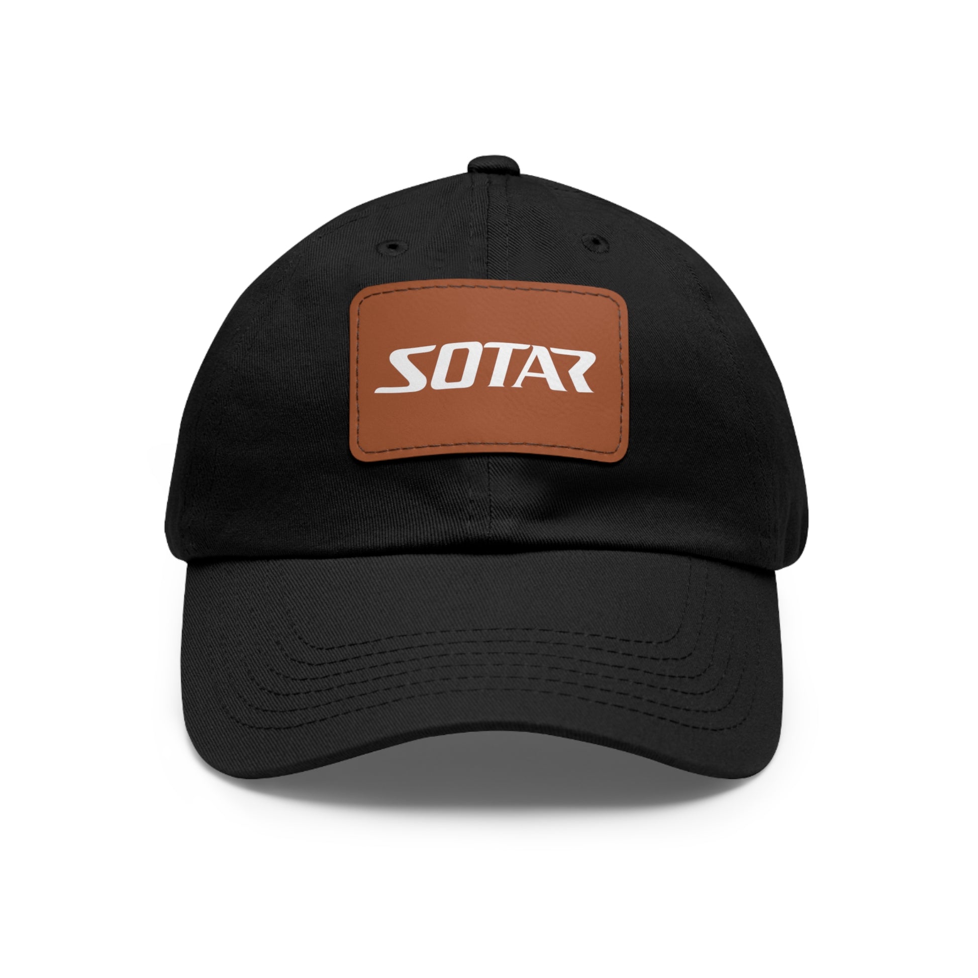 Dad Buckle Cap Hat - SOTAR White LOGO Leather Patch