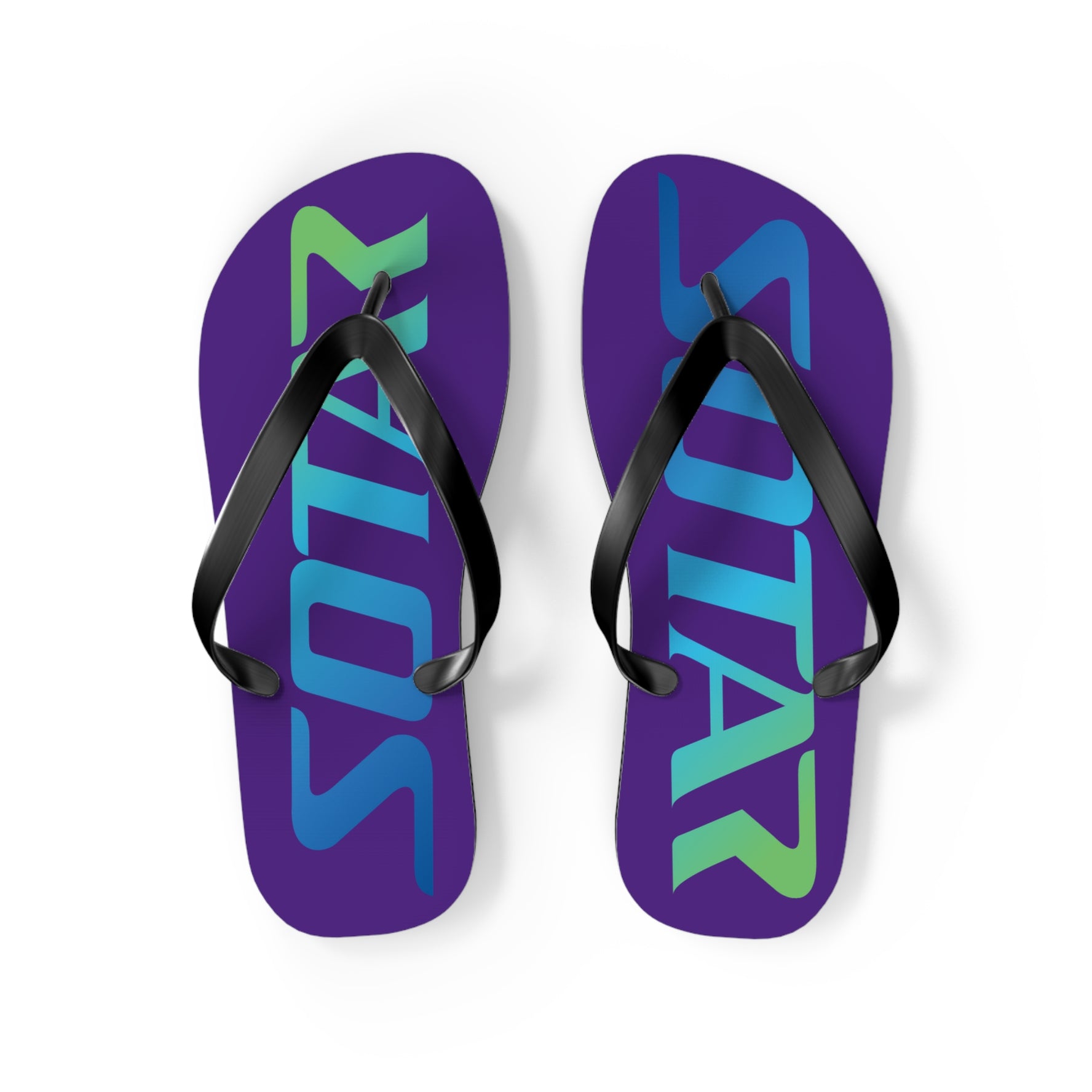 SOTAR Ocean Logo Purple Flip Flops Sandals Summer River Water Wear