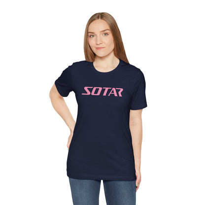 SOTAR Pink LOGO Graphic Tee - Unisex Casual T-Shirt, Everyday Outdoor