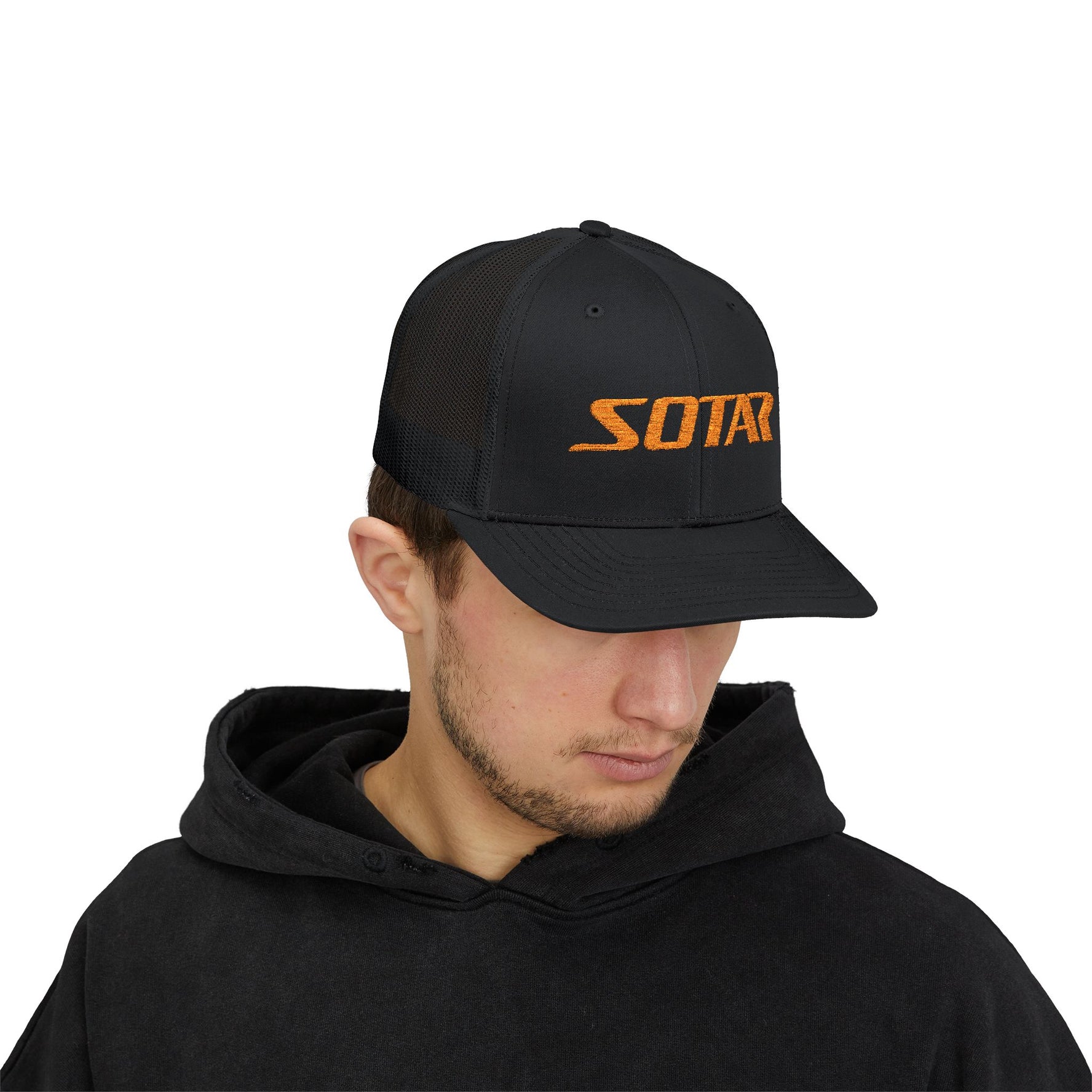 Snapback Trucker Cap - Orange Logo