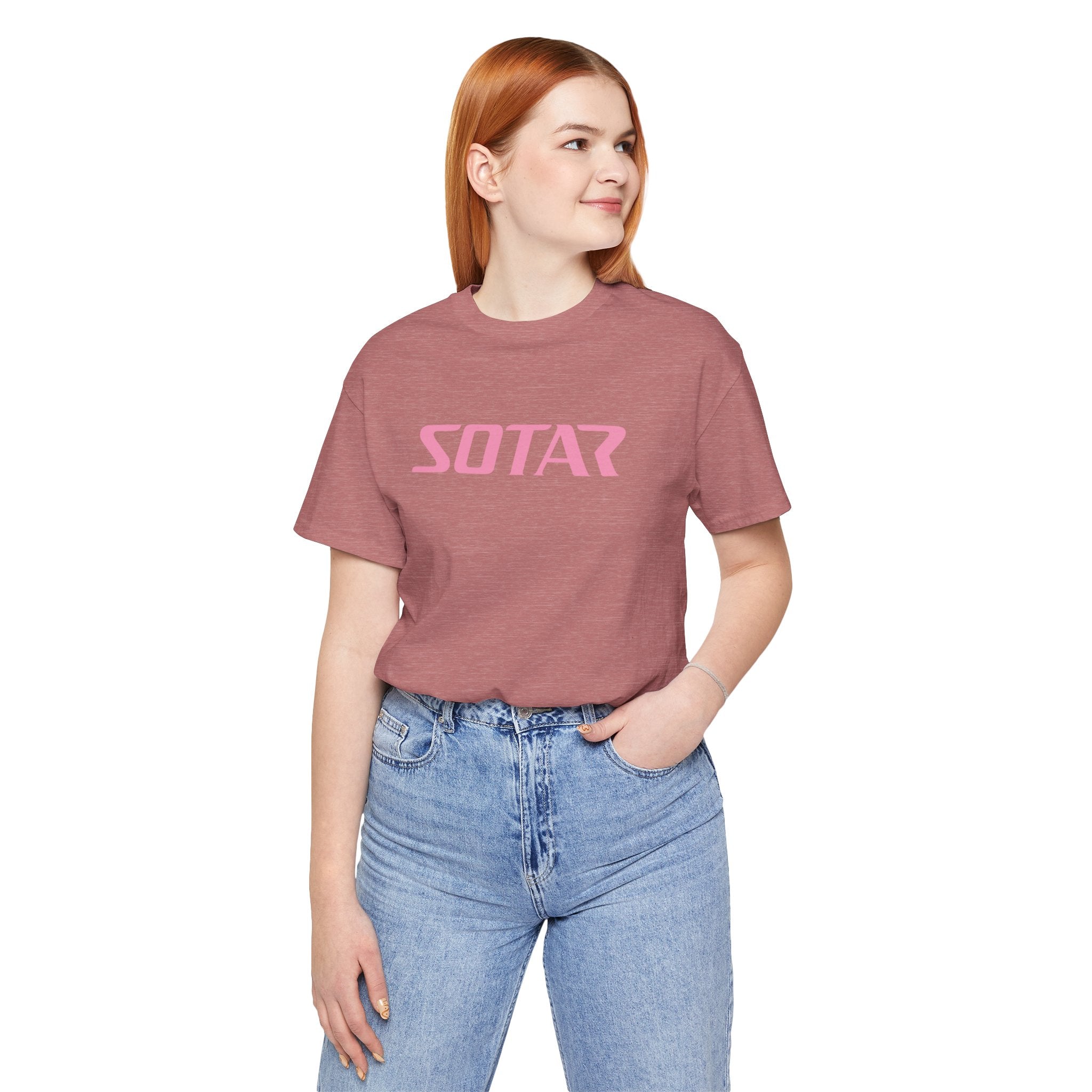 SOTAR Pink LOGO Graphic Tee - Unisex Casual T-Shirt, Everyday Outdoor