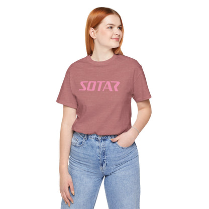 SOTAR Pink LOGO Graphic Tee - Unisex Casual T-Shirt, Everyday Outdoor