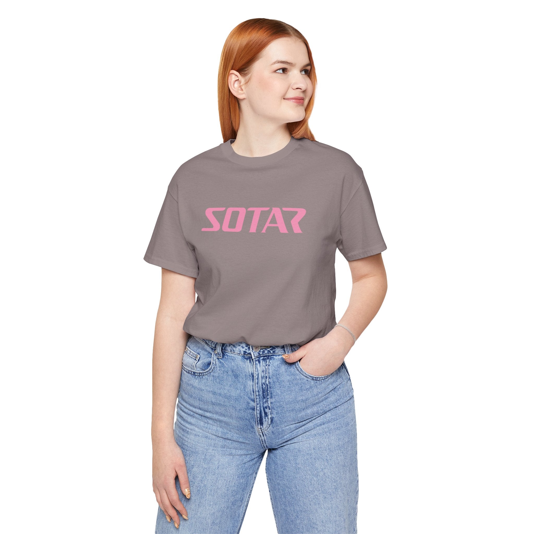 SOTAR Pink LOGO Graphic Tee - Unisex Casual T-Shirt, Everyday Outdoor