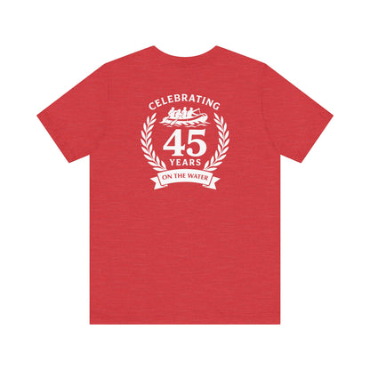SOTAR White Logo Celebrating 45 Years Unisex Tee, Commemorative Shirt, Whitewater Rafting Anniversary T-Shirt