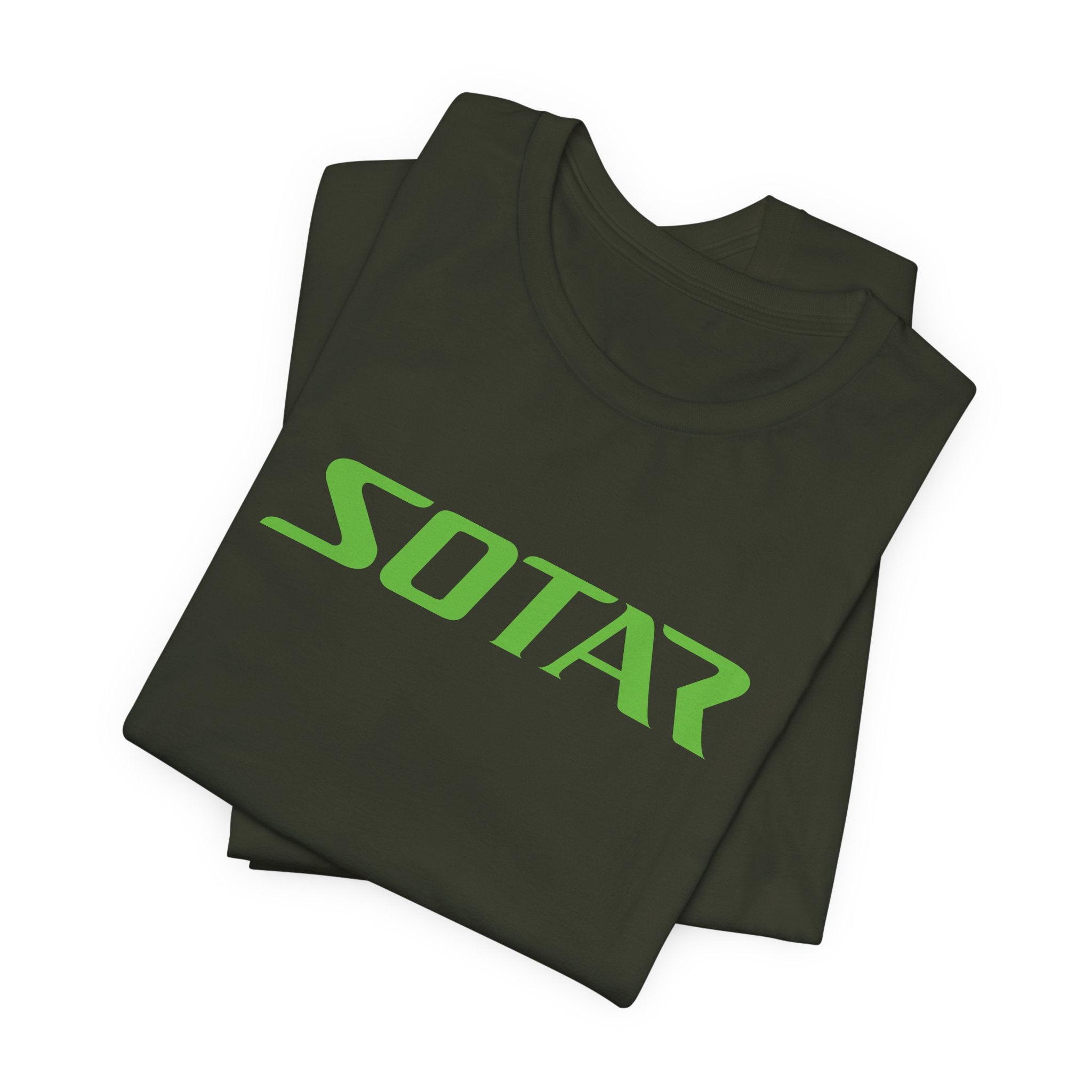 SOTAR Lime Green LOGO Graphic Tee - Unisex Casual T-Shirt, Everyday Outdoor